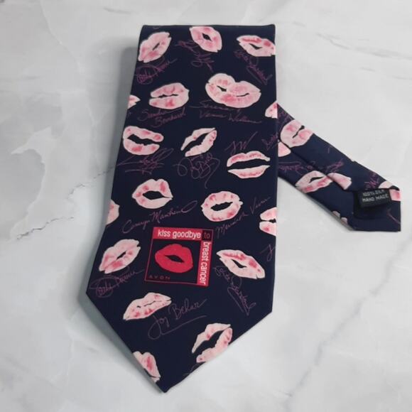 Avon Other - Avon Breast Cancer Crusade Kiss Goodbye To Breast Cancer Silk Tie